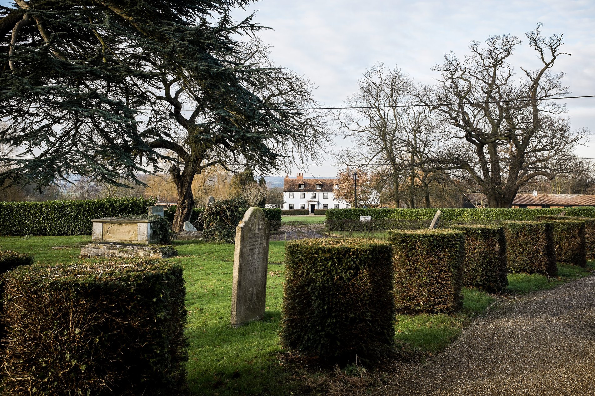 english rural church graveyard