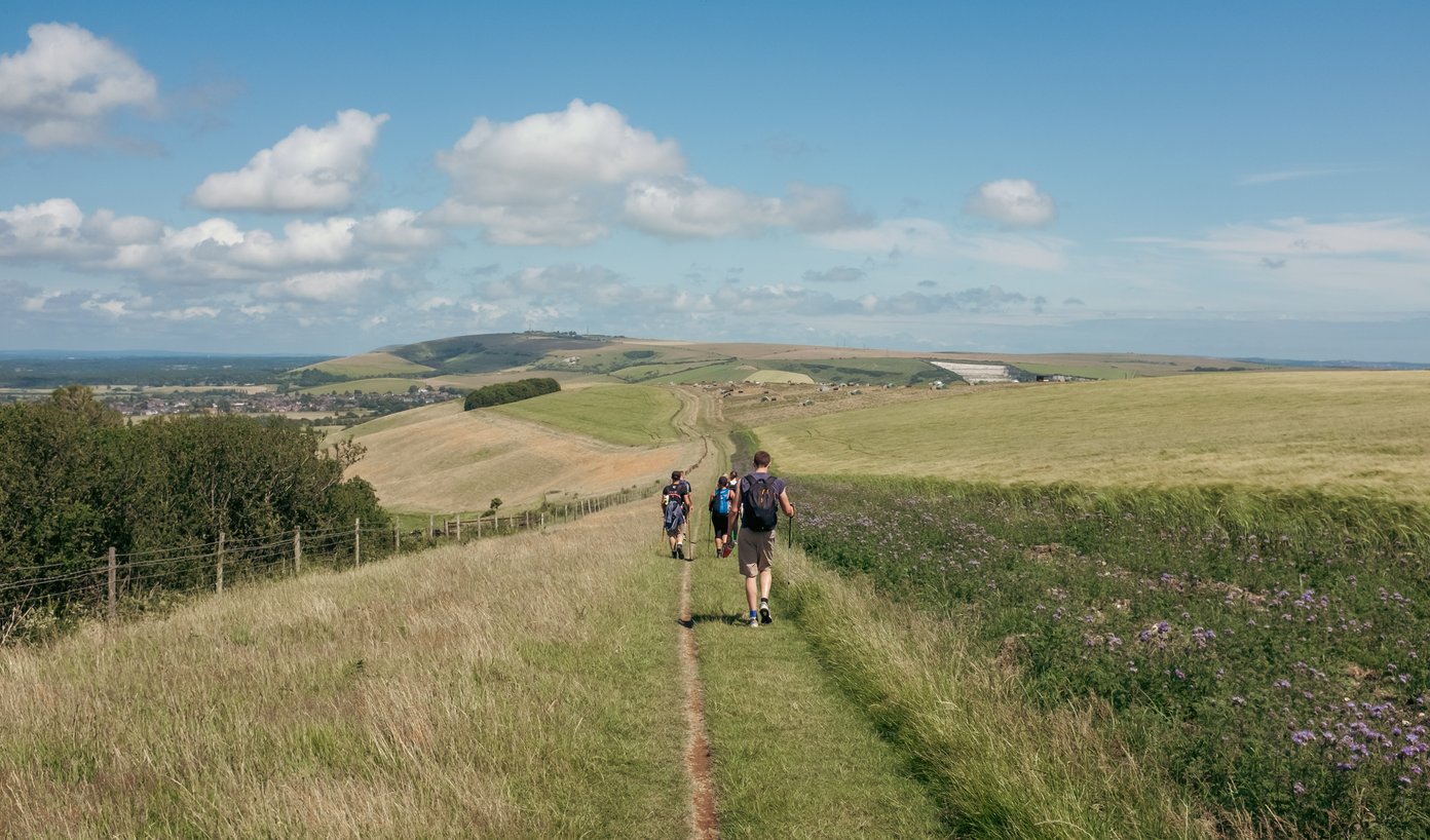 walkers in the south downs way