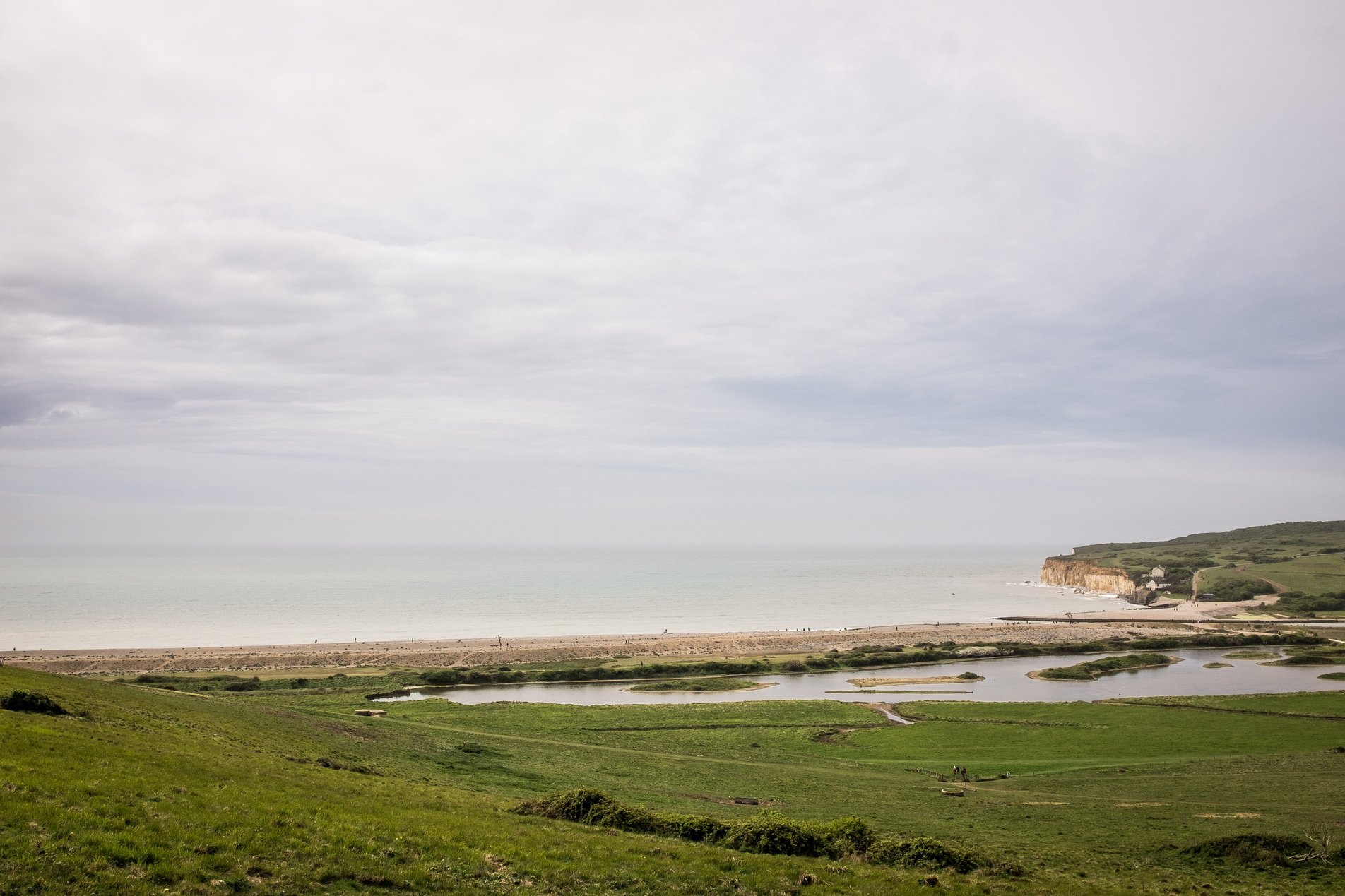 english channel river inlet and cliffs