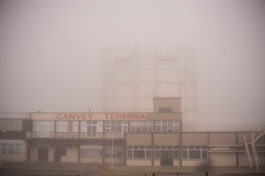 canvey terminal in the mist