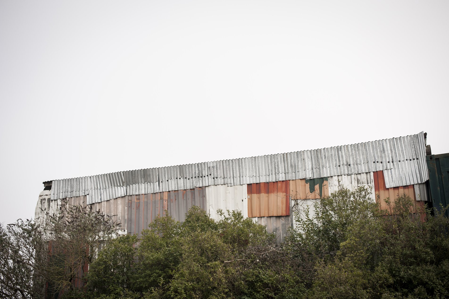 corrugated iron shed
