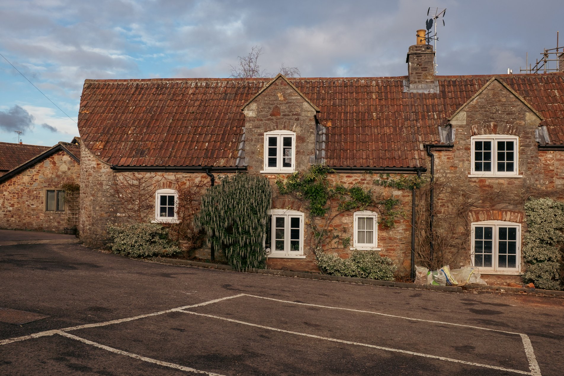 old house on a slope