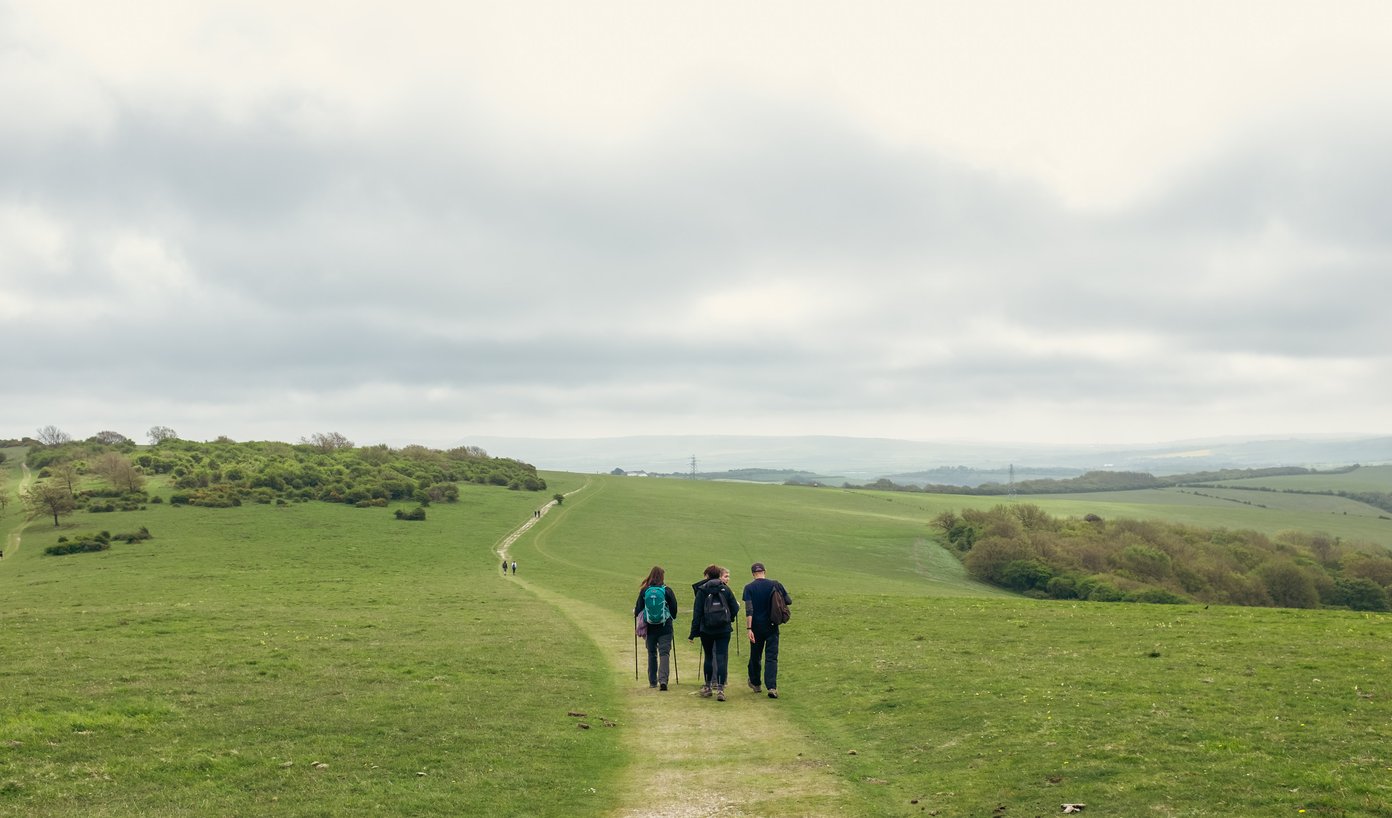 walkers on ditchling beacon