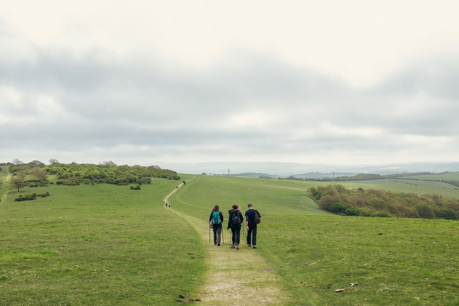 walkers on ditchling beacon