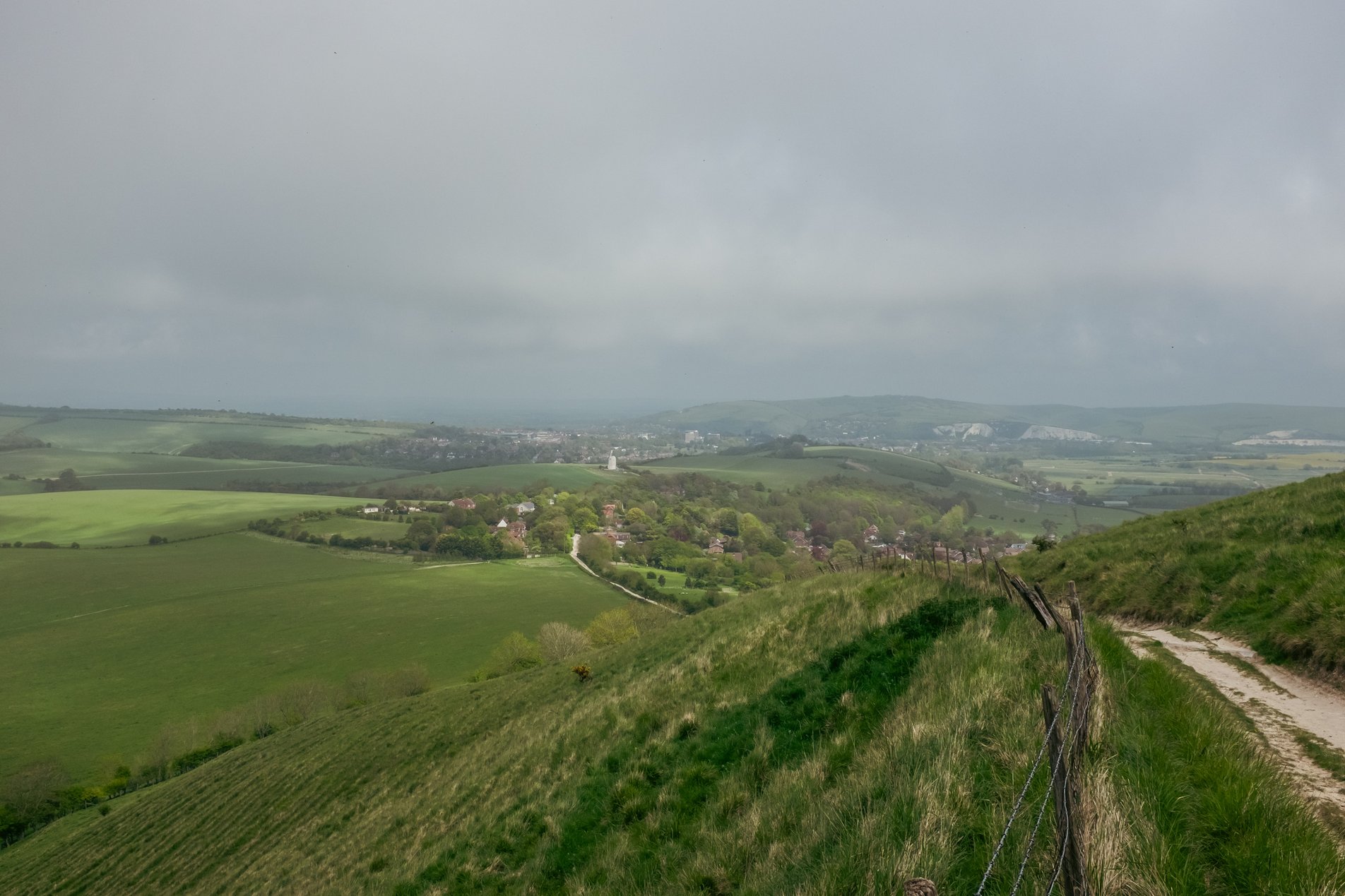 landscpe view over south downs, england