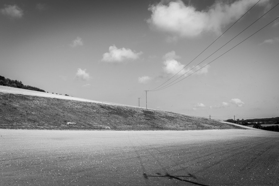 black and white landscape