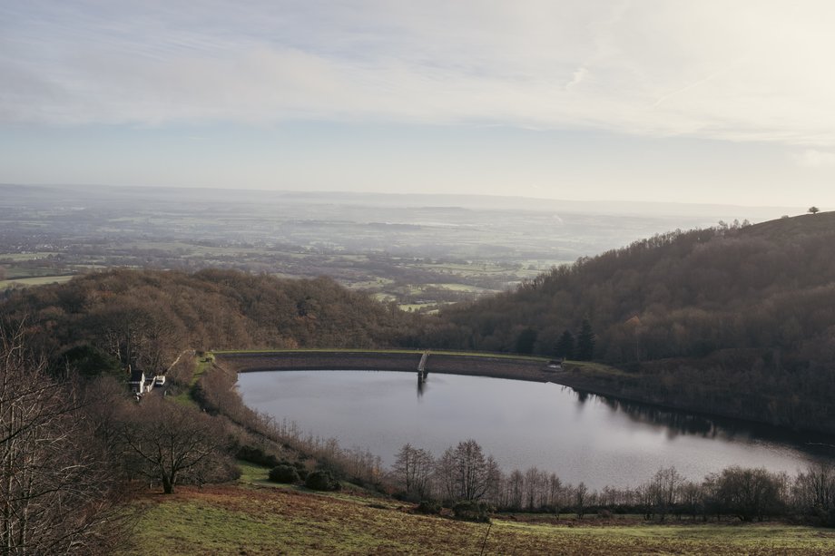 small reservoir in malvern hills