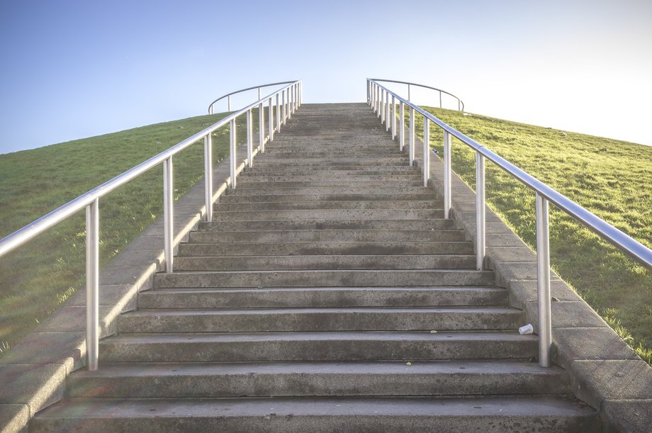 steps leading up to stave hill viewpoint