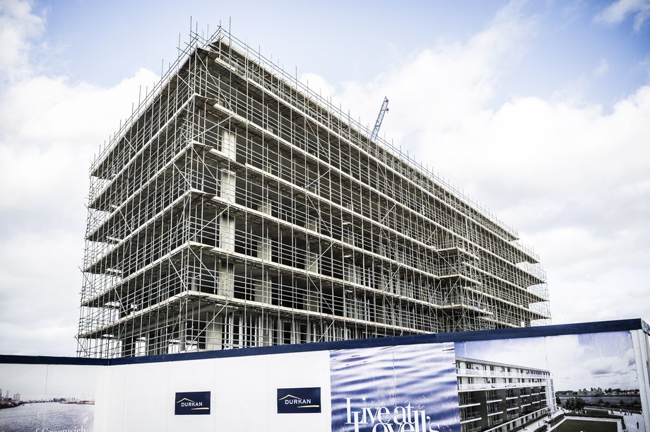 building construction at Lovells Wharf - Greenwich Riverside
