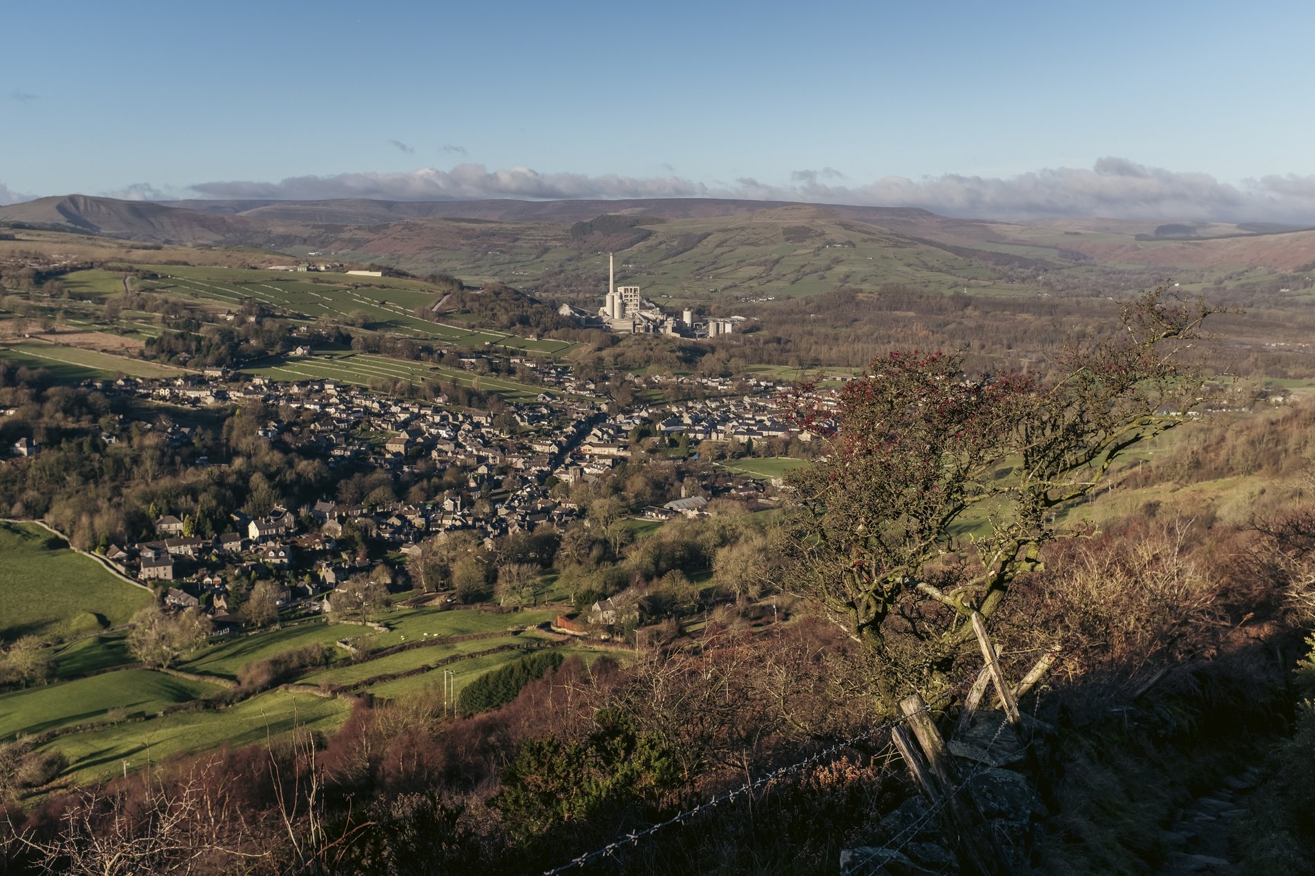 view of bradwell from bradwell edge