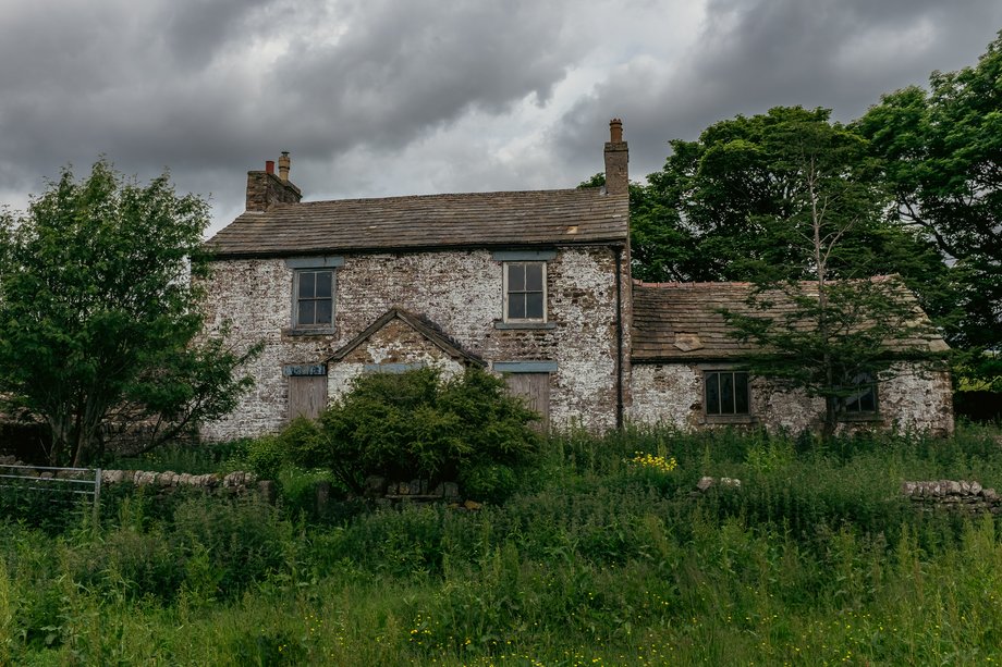 derelict and abandoned farmhouse
